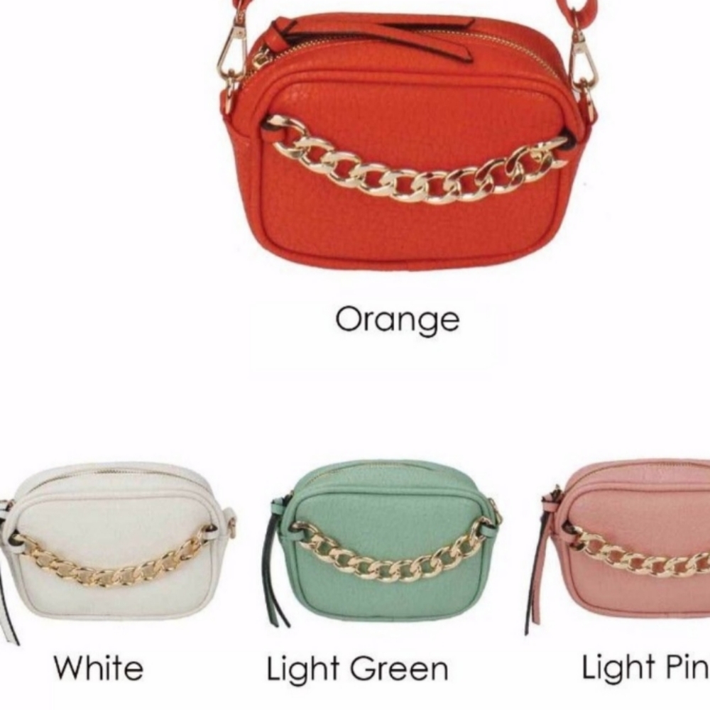 Gold chain handbag